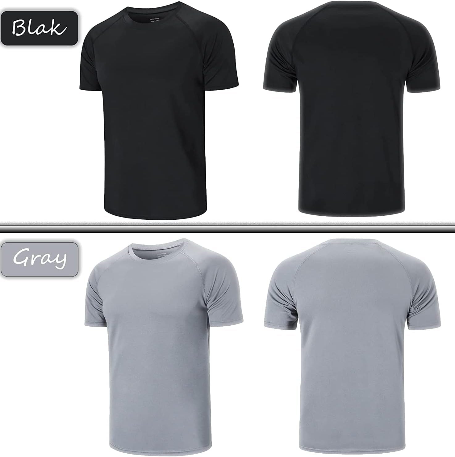 5/3 Pack Running Top Men Casual Shirts Workout Plain Gym Moisture Wicking Active Athletic Short Sleeve T-Shirts