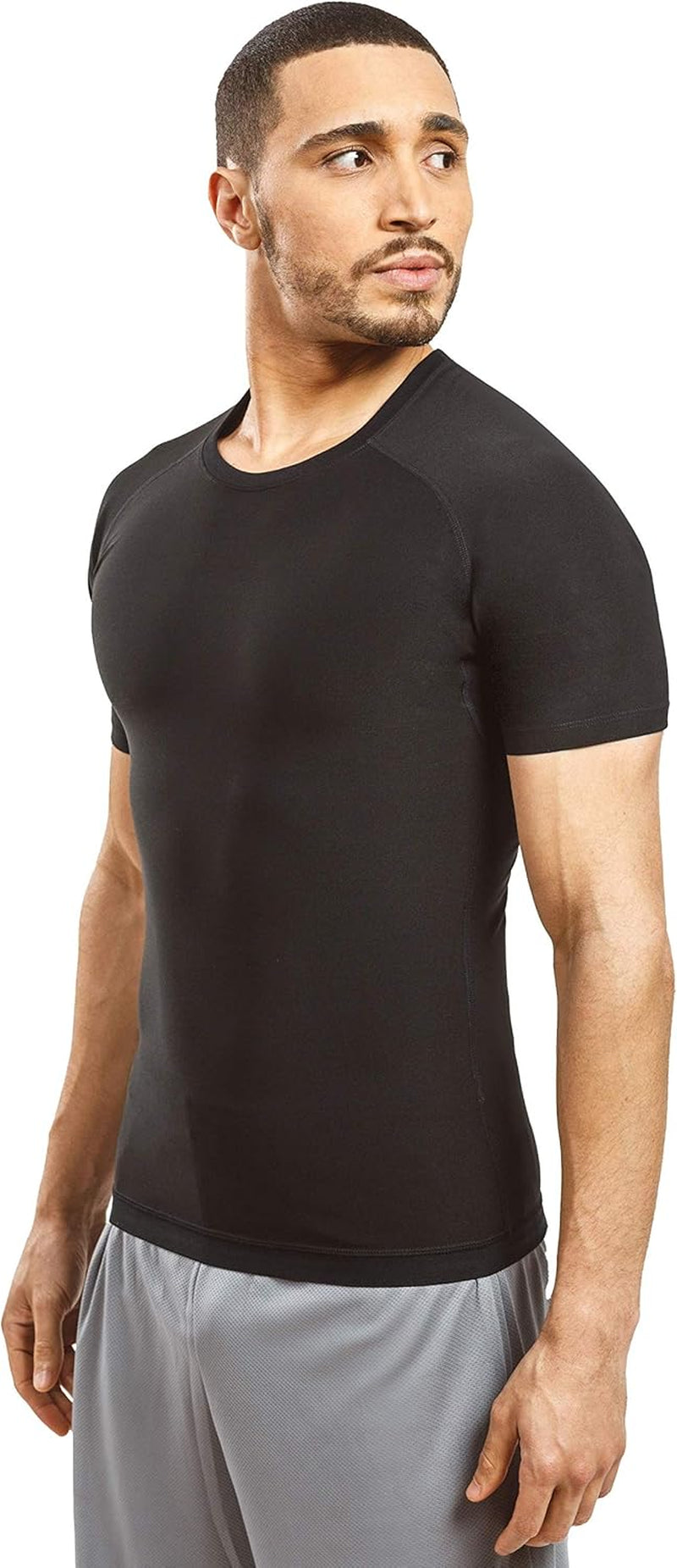 Men'S Athletic Tee, Short Sleeve Compression T-Shirt, Performance Baselayer Workout Shirt