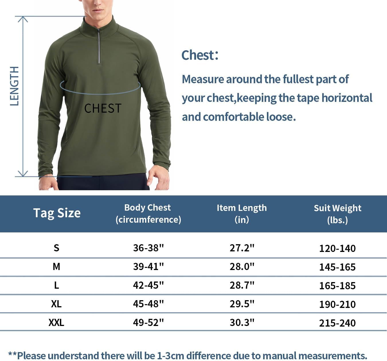 1/4 Zip Pullover Mens Running Shirt Long Sleeve