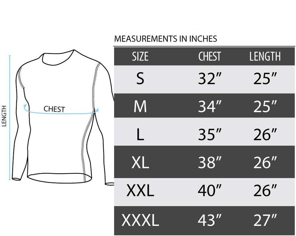 Mens Crew Neck Long Sleeve Tight Fit Compression Shirt