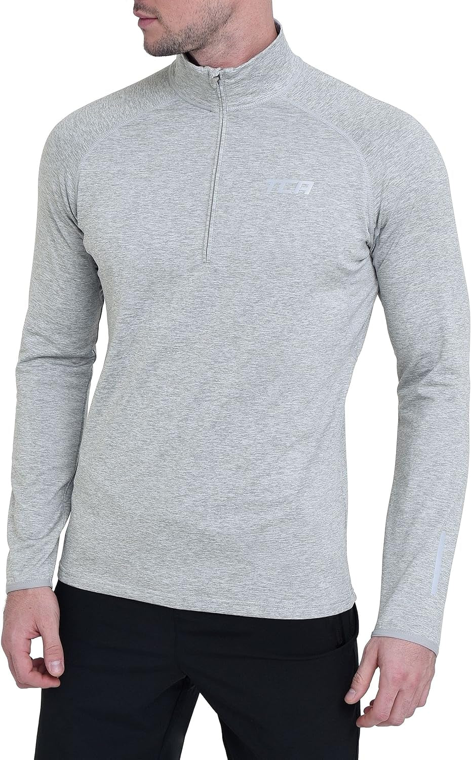 Men'S Winter Run Half-Zip Long Sleeve Running Top