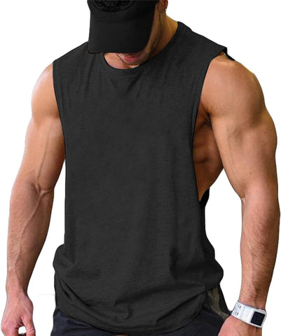 Men Workout Tank Top 2 Pack Gym Bodybuilding Sleeveless Muscle T Shirts