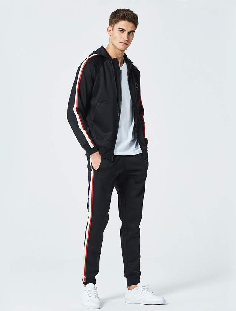 Men'S Casual Tracksuit Set Long Sleeve Full-Zip Running Jogging Athletic Sweat Suits