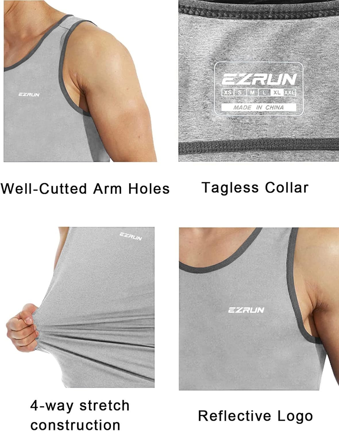 Men'S Quick Dry Sport Tank Top for Bodybuilding Gym Athletic Jogging Running,Fitness Training Workout Sleeveless Shirts