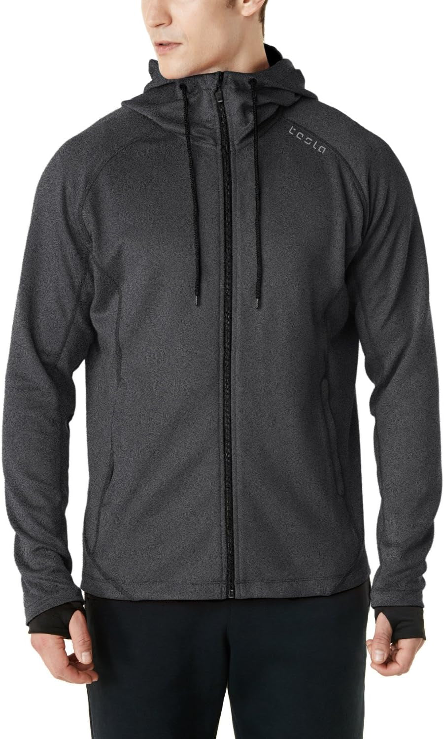 Men'S Full Zip up Hoodie Jacket, Long Sleeve Performance Training Hoodie, Lightweight Workout Running Track Jackets