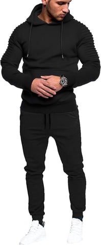 Men'S Tracksuit 2 Piece Hoodie Sweatsuit Sets Casual Jogging Athletic Suits