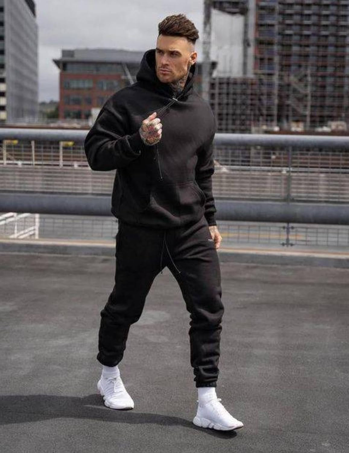 Men'S Tracksuit 2 Piece Hoodie Sweatsuit Sets Casual Jogging Athletic Suits