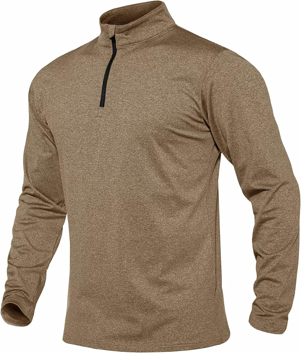 Men'S Running Athletic Shirts 1/4 Zip Fleece Pullover Long Sleeve Sweatshirts