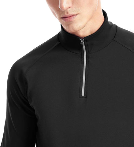 1/4 Zip Pullover Mens Running Shirt Long Sleeve