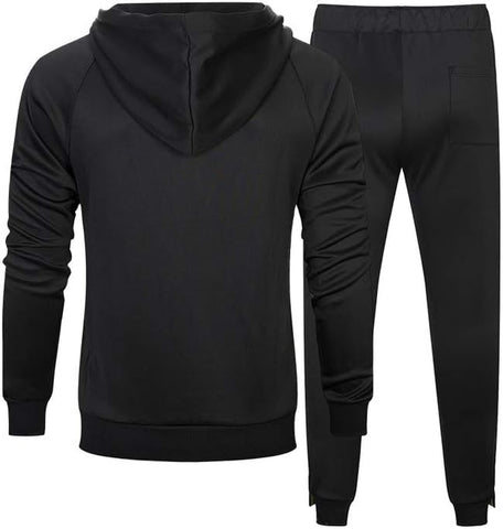 Men'S Casual Tracksuit Set Long Sleeve Full-Zip Running Jogging Athletic Sweat Suits