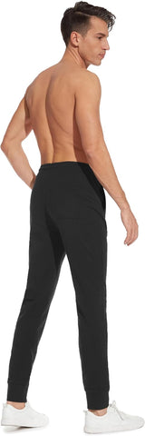 Men'S 32"/34"/36"/38" Inseam Tall Lightweight Cotton Joggers with Zipper Pockets Active Sweatpants Sports Track Pants