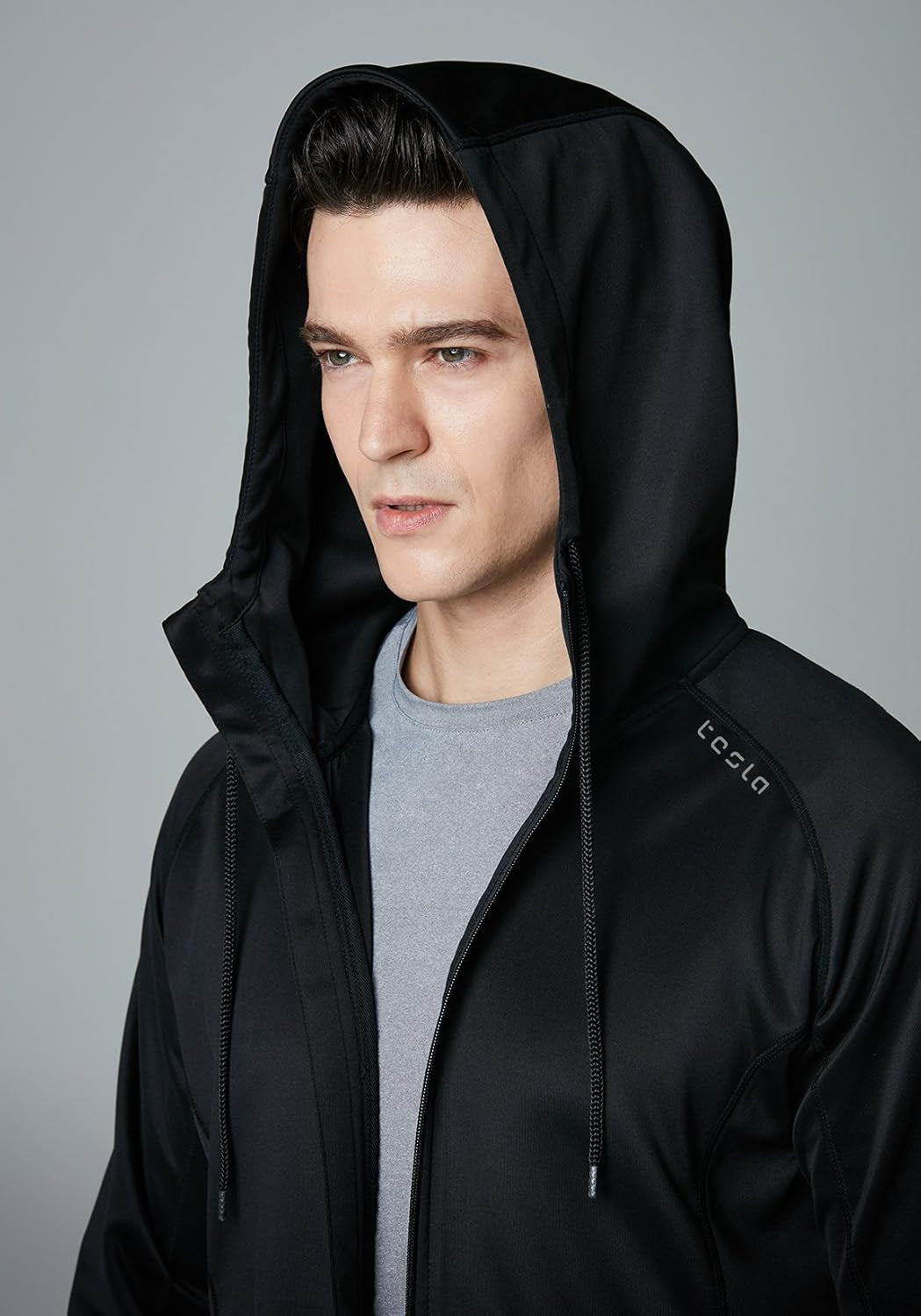 Men'S Full Zip up Hoodie Jacket, Long Sleeve Performance Training Hoodie, Lightweight Workout Running Track Jackets