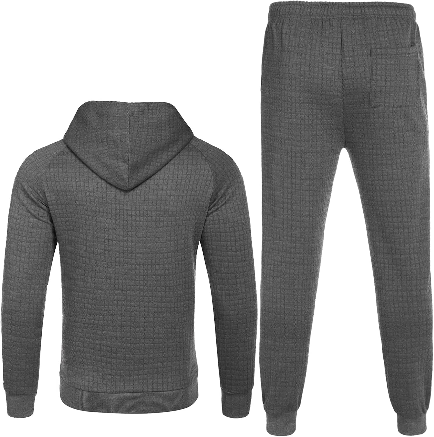 Men'S Tracksuit 2 Piece Waffle Hoodie Sweatsuits Sets Athletic Jogging Suits with Pocket