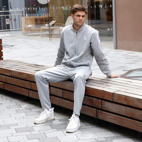 Mens Track Suit Set 2 Pieces Casual Active Sweatsuit Zip up Jacket Pants Jogging Outwear