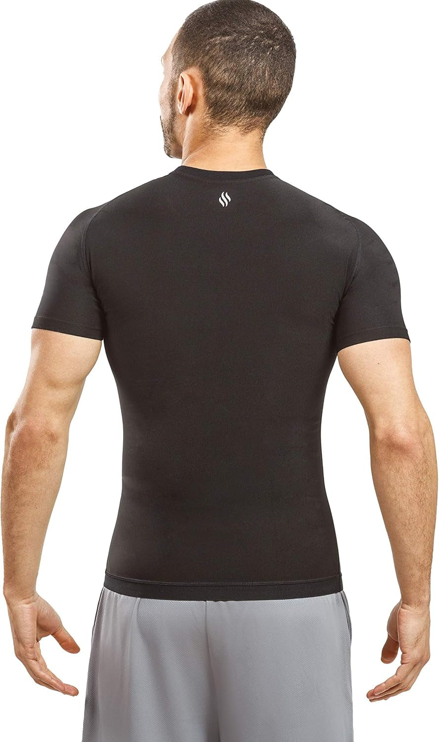 Men'S Athletic Tee, Short Sleeve Compression T-Shirt, Performance Baselayer Workout Shirt