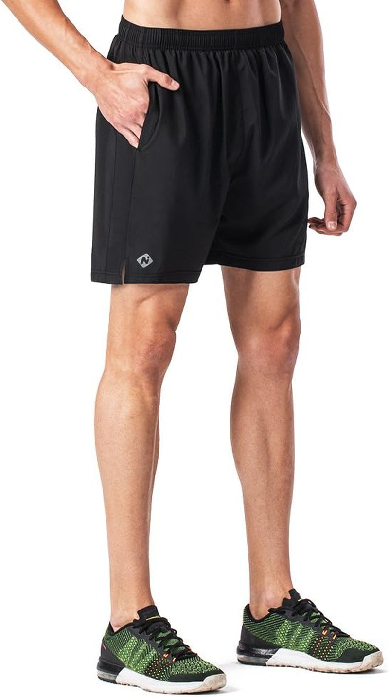 Men'S 5 Inch Running Shorts Lightweight Quick Dry Workout Shorts Zipper Pocket