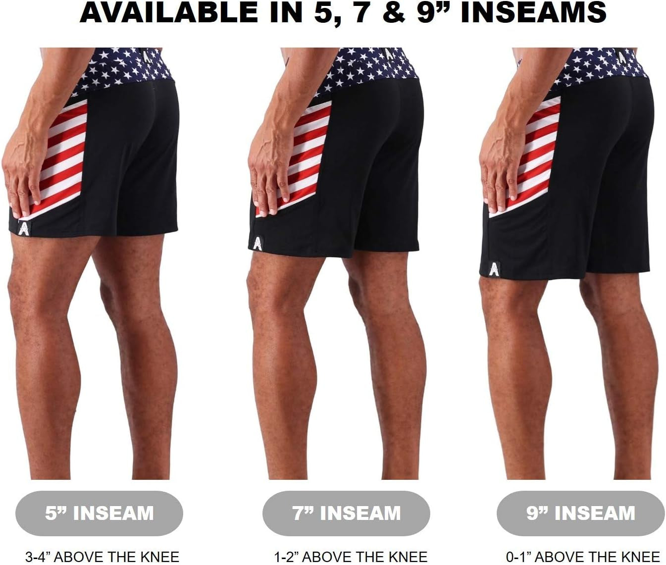 Isoflex 5, 7, and 9 Inch Men'S Workout Shorts - Zipper Pocket - Running, Athletic, Gym Training